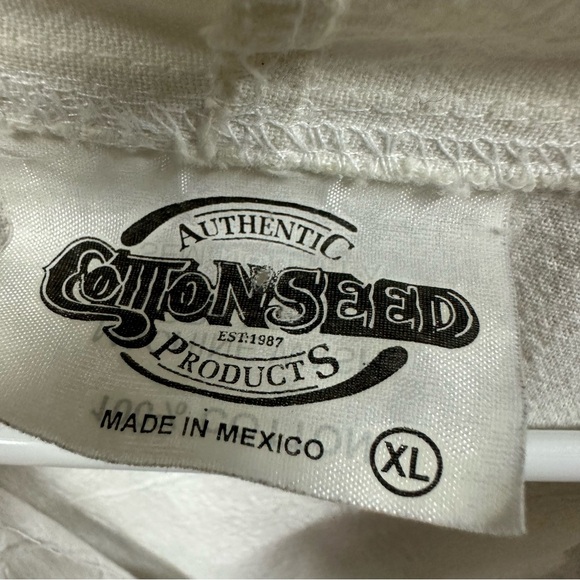 Cottonseed Pirates Will Work for Rum Full Zip White Hooded Jacket Mens XL - Picture 9 of 11